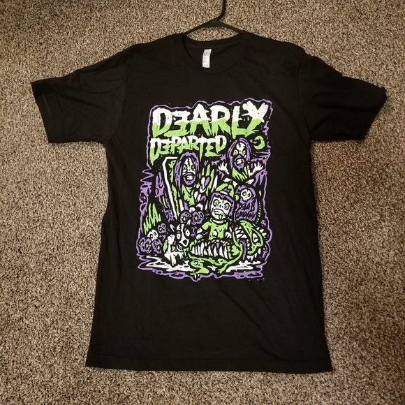 SOLD on Marketplace NEW Glow-In-The-Dark Dearly Departed Graphic T-shirt - M - Picture 2 of 5